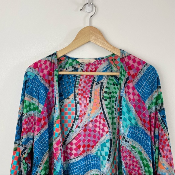 Soft Surroundings Marvelous Mosaic Kimono Size Petite S/M - Picture 3 of 9
